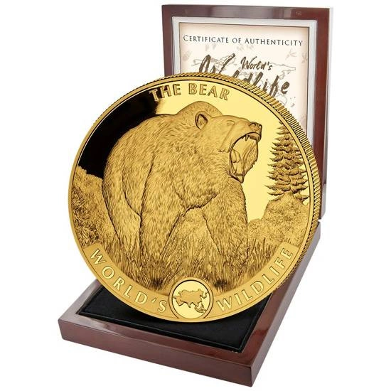 Congo: World‘s Wildlife - The Bear 5 uncji Złota 2022 Proof