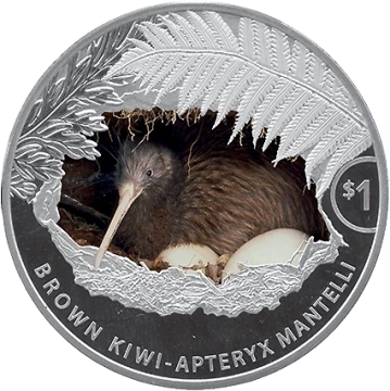 Kiwi kolorowany 1 uncja Srebra 2021 Proof