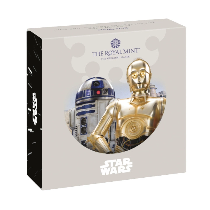 Star Wars: R2-D2 and C-3PO kolorowany 50p Srebro 2023 Proof