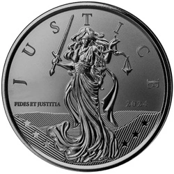 Gibraltar: Lady Justice 1 uncja Srebra 2024 Prooflike