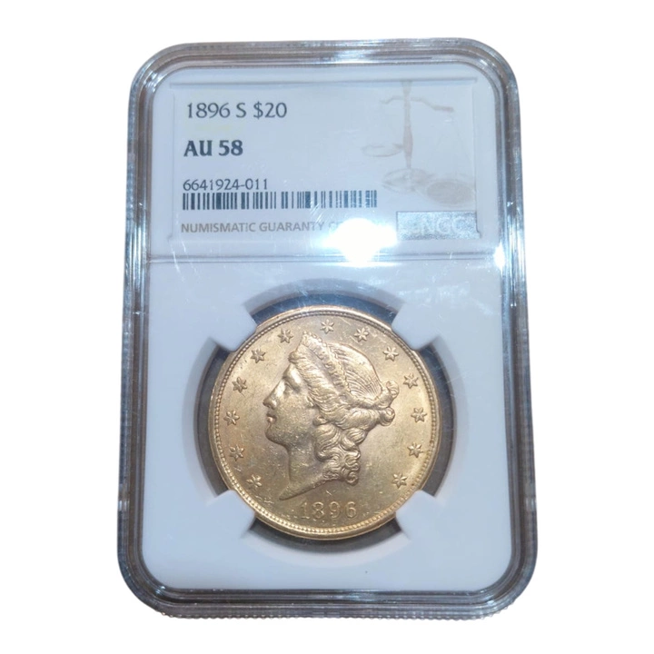 Liberty Double Eagle Złoto $20 1896 AU58