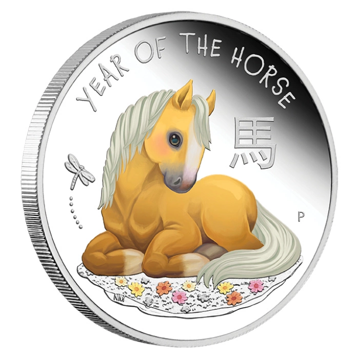 Tuvalu: Baby Horse kolorowany 1/2 uncji Srebra 2026 Proof