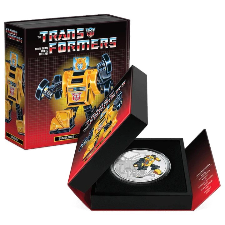 Niue: Transformers - Bumblebee kolorowany 1 uncja Srebra 2022 Proof
