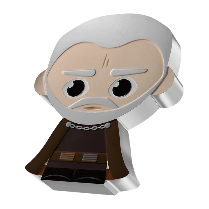 Niue: Star Wars Count Dooku Chibi Coin kolorowany 1 uncja Srebra 2023 Proof