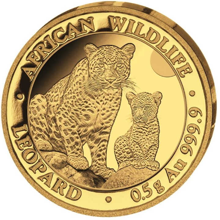 Somalia: African Wildlife - Leopard 0,5 grama Złota 2024 Proof