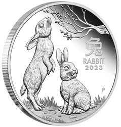 Perth Mint: Lunar III - Rok Królika 1 uncja Srebra 2023 Proof