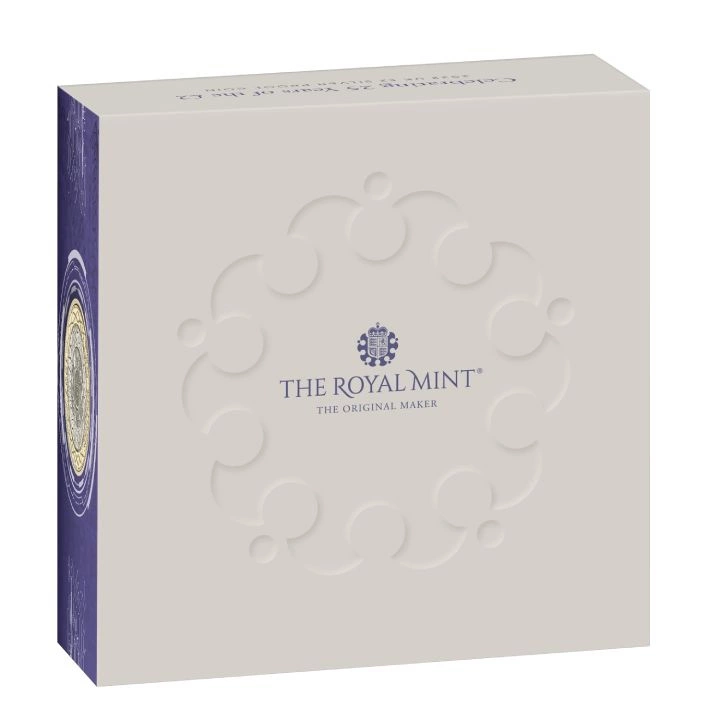 25. rocznica £2 pozłacany Srebro 2022 Proof