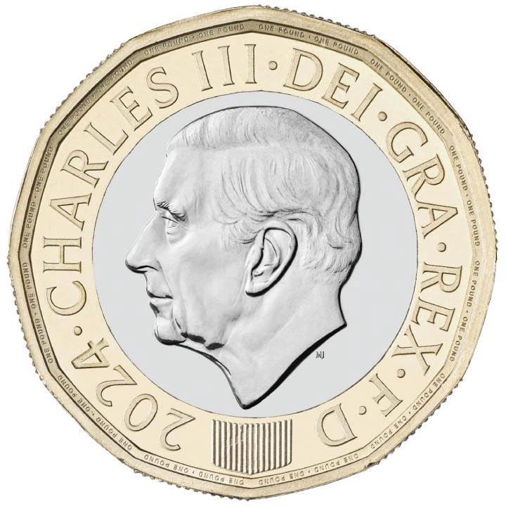 Zestaw 8 monet Miedzionikiel Wielka Brytania Definitive 2024