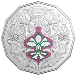 Christmas Decoration - Festive Floral kolorowany 50c Miedzionikiel 2026