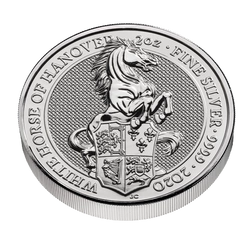 Bestie Królowej: Biały Koń Hanoweru 2 uncje Srebra 2020