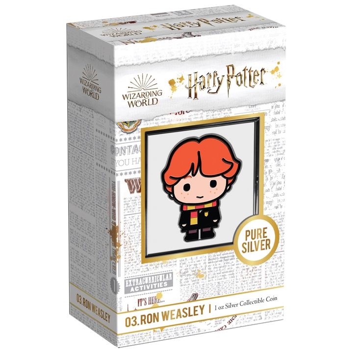 Niue: Harry Potter - Ron Weasley Chibi Coin kolorowany 1 uncja Srebra 2020 Proof