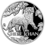 Niue: The Jungle Book - Tiger Shere Khan $1 Srebro 2022 Proof