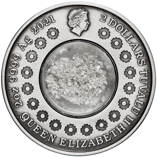 Tuvalu: Tears Of The Moon 2 uncje srebra 2021 Antique
