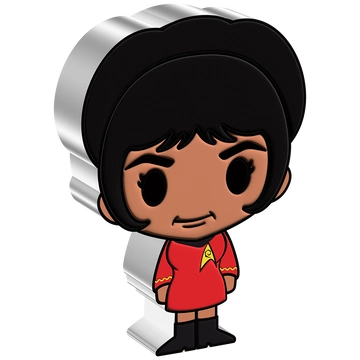 Niue: Star Trek - Nyota Uhura Chibi Coin kolorowany 1 uncja Srebra 2022 Proof