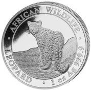 African Wildlife: Leopard 1 uncja Srebra 2018