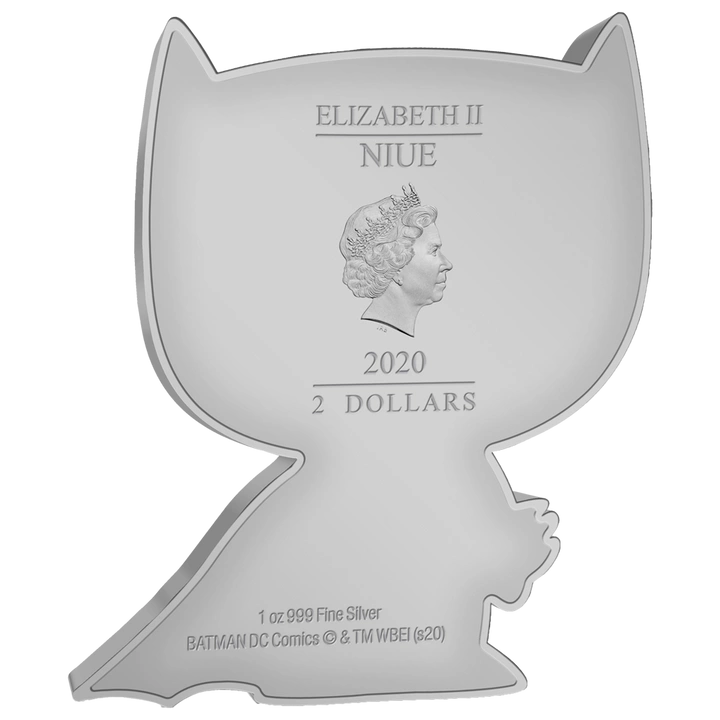 Niue: DC Comics - Batman Chibi Coin kolorowany 1 uncja Srebra 2020 Proof