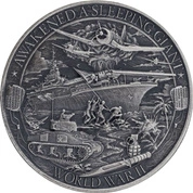 Patriot: World War II 1 uncja Srebra 2019 Antiqued Round Coin