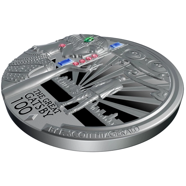 Liberia: The Great Gatsby $5 Srebro 2025 Prooflike