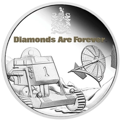 Tuvalu: Diamonds Are Forever kolorowany 50. rocznica filmu 1 uncja Srebra 2021 Proof