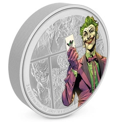 Niue: DC Villains - The Joker kolorowany 3 uncje Srebra 2023 Proof