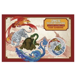 Chinese Myths and Legends: Four Guardians Hong kolorowana 1 uncja Srebra 2024 (moneta w czerwonej karcie)