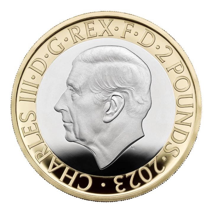 Zestaw 5 monet Wielka Brytania Miedzionikiel 2023 Proof Commemorative Coin