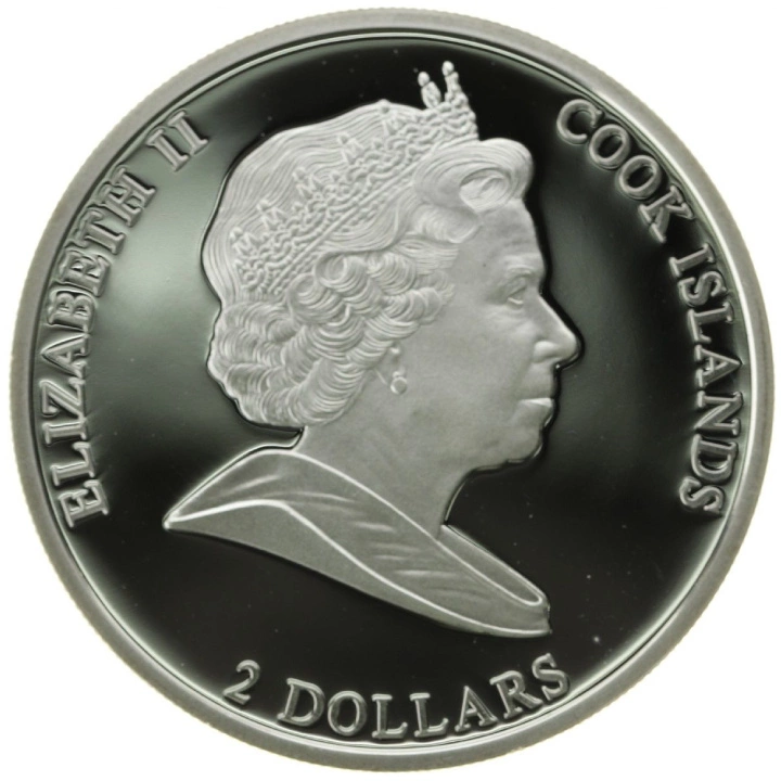 Cook Islands: Lech Kaczyński kolorowany 1/2 uncji Srebra 2011 Proof