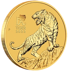 Perth Mint: Lunar III - Rok Tygrysa 1/10 uncji Złota 2022