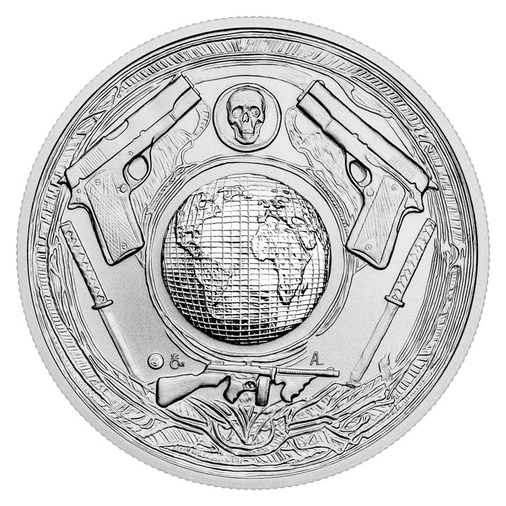 World Gangs: Yakuza kolorowany 1 uncja Srebra 2025 Proof
