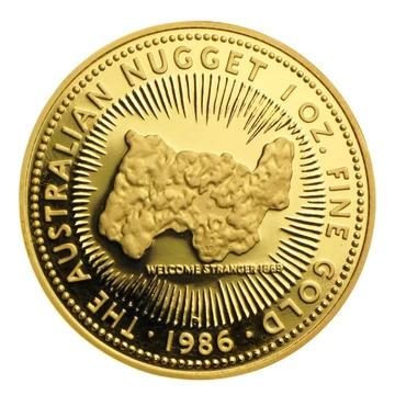 Perth Mint: Australian Nugget 1 uncja Złota 1986 Proof