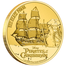 Niue: Disney Piraci z Karaibów - Czarna Perła 1 uncja Złota 2021