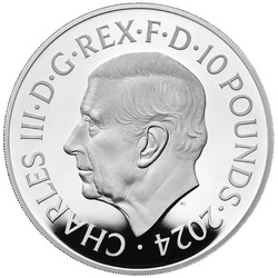 The Royal Tudor Beasts: The Tudor Dragon 10 uncji Srebra 2024 Proof