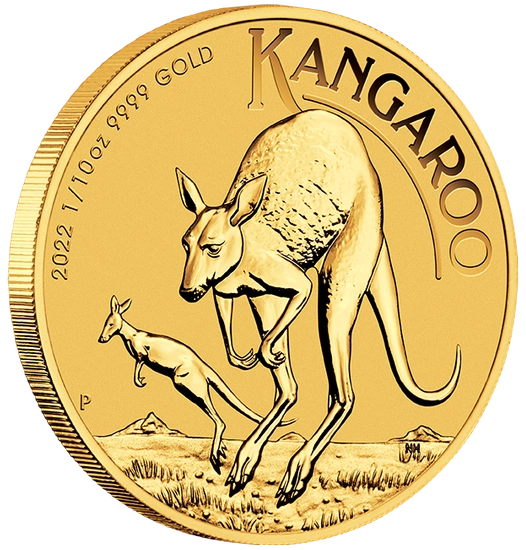 Australijski Kangur 1/10 uncji Złota 2022