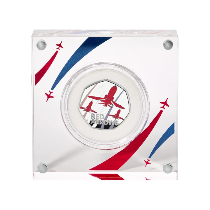The Red Arrows kolorowany 50p Srebro 2025 Proof