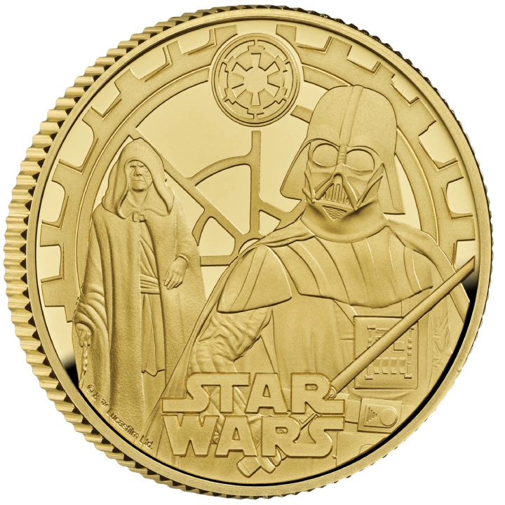 Star Wars: Darth Vader & Emperor Palpatine 1/4 uncji Złota 2023 Proof
