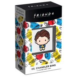 Niue: Friends - Chandler Chibi Coin kolorowany 1 uncja Srebra 2022 Proof
