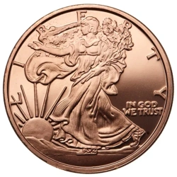 Walking Liberty 1 uncja Miedzi