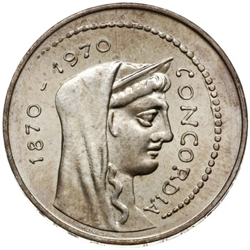 Włochy: Rzym Jako Stolica - 100. Rocznica 1000 lirów 1970