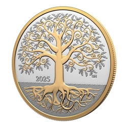 Canada: Tree of Life pozłacany 1/2 uncji Srebra 2025 Proof