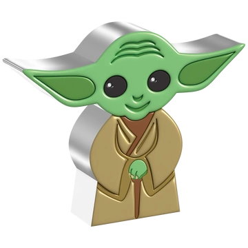 Niue: Star Wars - Yoda Chibi Coin kolorowany 1 uncja Srebra 2022 Proof