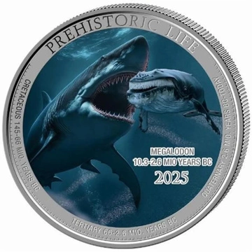 Congo: Prehistoric Life - Megalodon kolorowany 1 uncja Srebra 2025