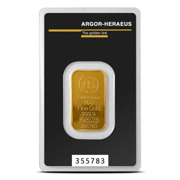 10 gramów Sztabka Złota Argor-Heraeus