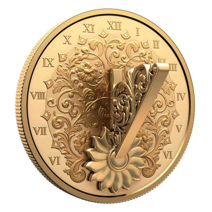 Canada: The Gilded Sundial pozłacany 1 uncja Srebra 2025 Proof