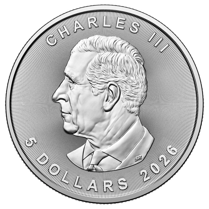 Kanadyjski Liść Klonowy Treasured 1 uncja Srebra 2025 Celebration Privy Mark