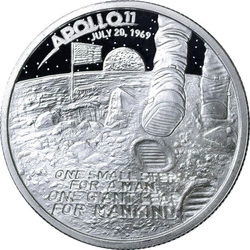 Apollo: Apollo 11 Moon Landing 1 uncja Srebra 