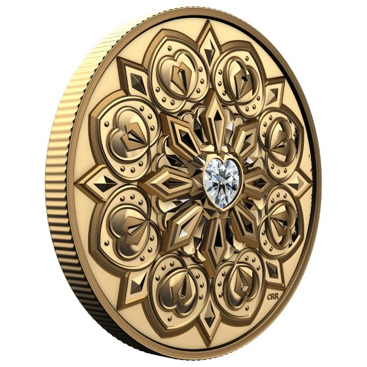 Canada: Purely Brilliant Collection - De Beers Ideal Heart $200 Złoto 2023 Proof Ultra High Relief