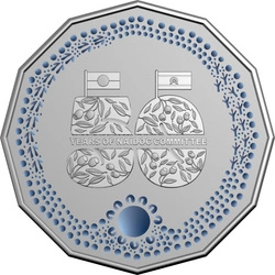 NAIDOC Week kolorowany 50c Miedzionikiel 2024 Frosted Coin 