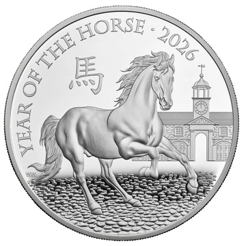 Royal Mint Lunar: Rok Konia 5 uncji Srebra 2026 Proof