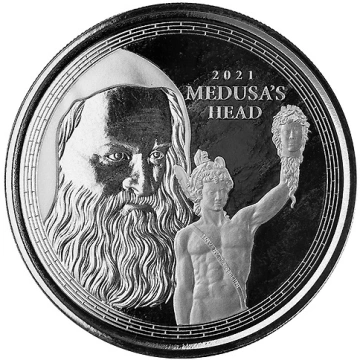 Gibraltar: Perseus With The Head Of Medusa 1 uncja Srebra 2021 Proof