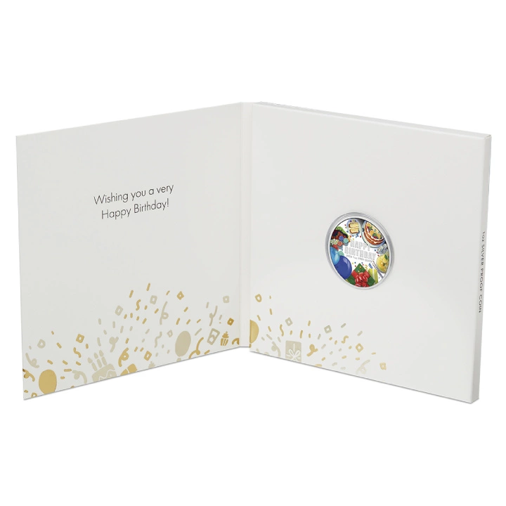 Happy Birthday kolorowany 1 uncja Srebra 2024 Proof